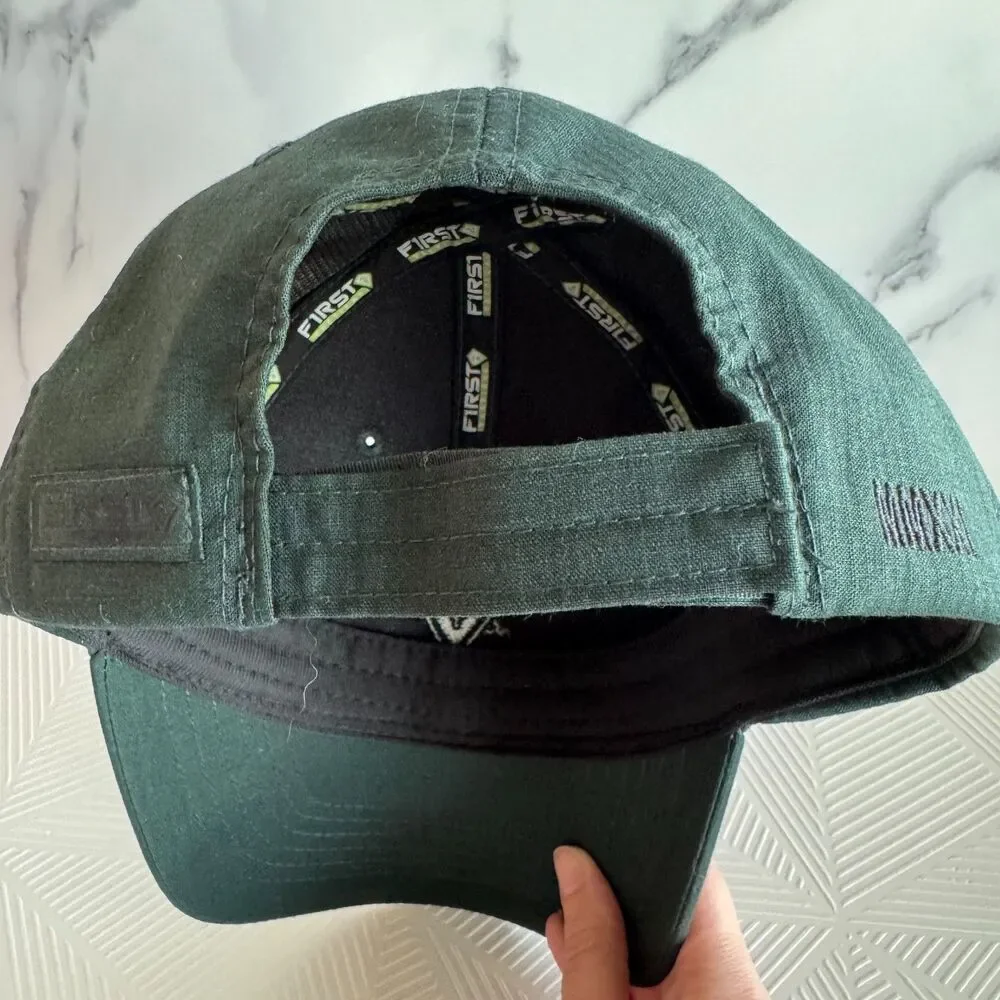 First Tactical Hat Adult Adjustable Strapback Green Logo Baseball Cap Outdoor